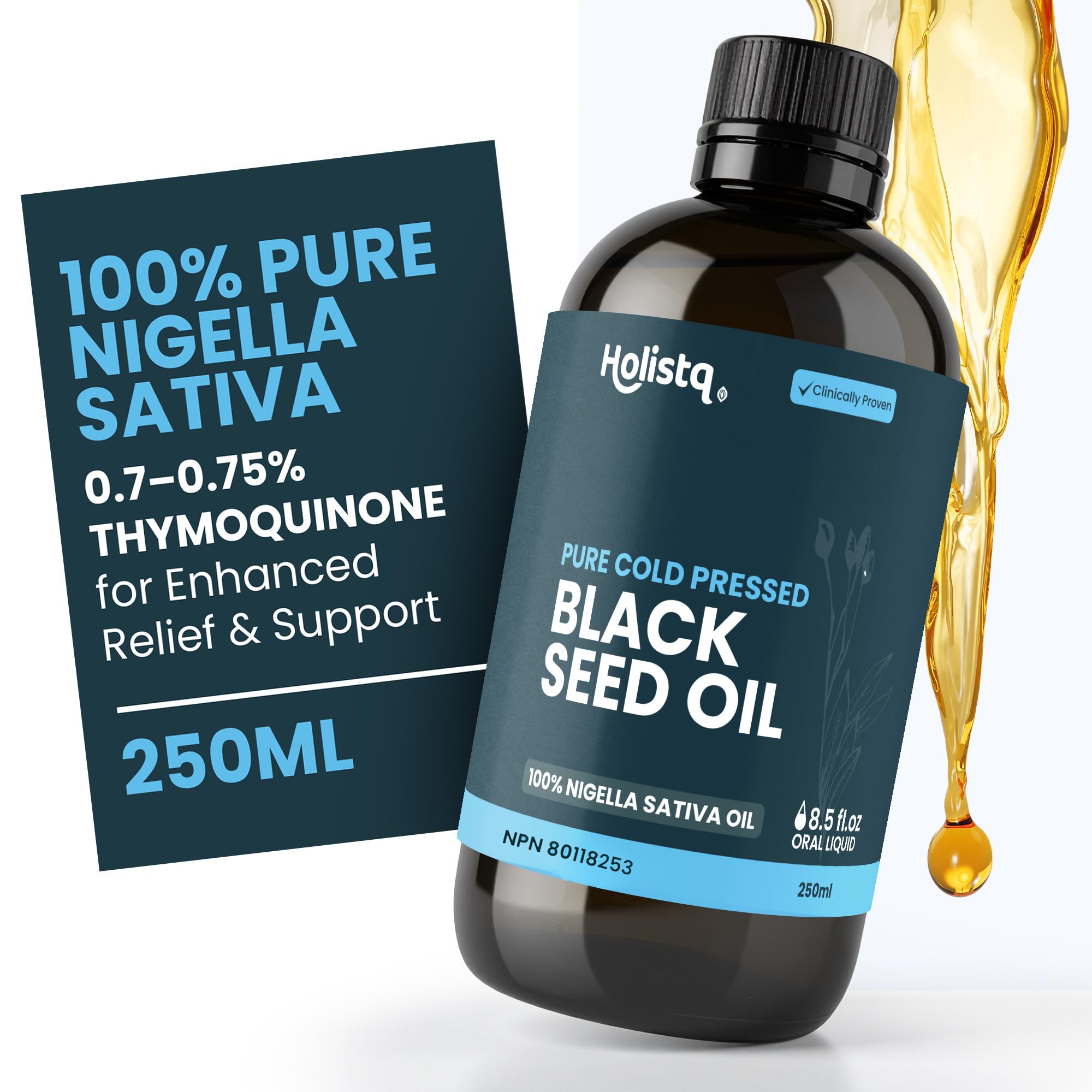 Amazon.com: HOLISTQ Black Cumin Seed Oil Organic | Non-GMO & Vegan